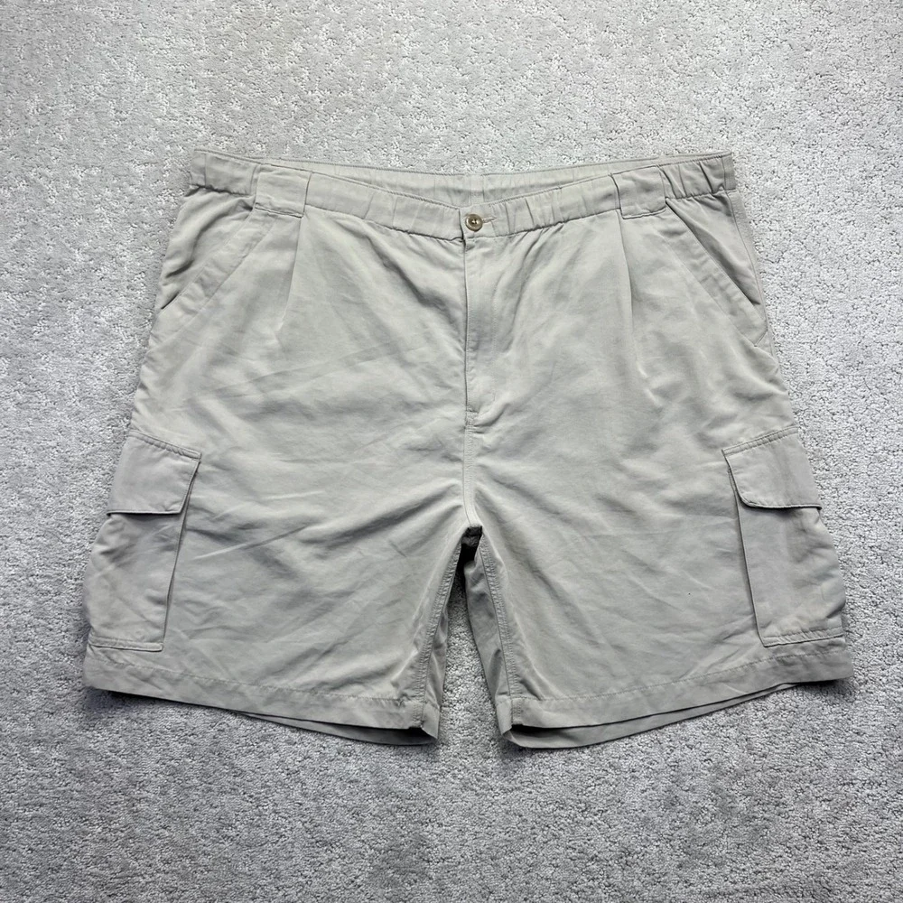 Simms Cargo Shorts Mens XXL Khaki Nylon Fishing Lightweight Utility Gorpcore